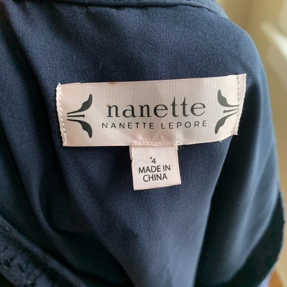 Nanette Lapore blue lace cold shoulder dress 4 - Picture 8 of 13